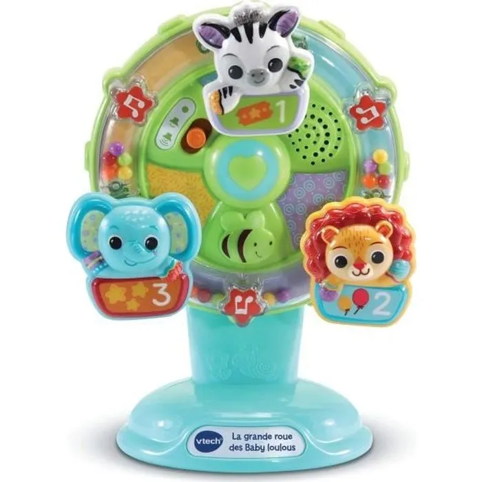 VTECH BABY - La Grande Roue des Baby Loulous - Roue musicale avec ventouse anti-chute - Vert/Multicolore-0
