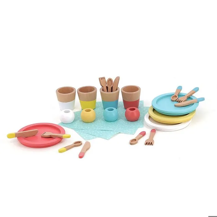 Vilac - Dinette repas en bois-2