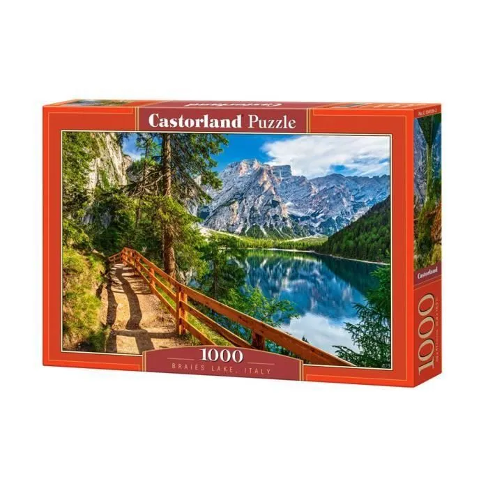 Puzzle 1000 pièces - CASTORLAND - Lac de Braies, Italie - Age minimum 12 ans-1