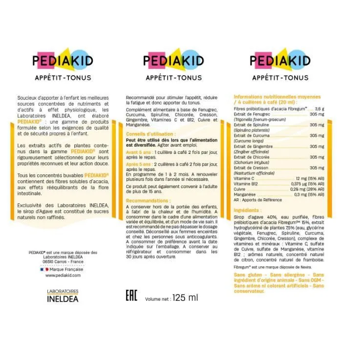 3 X PEDIAKID Appétit - Tonus-1