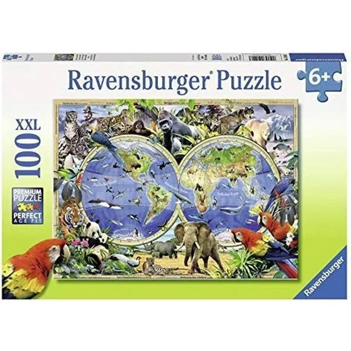 Ravensburger - 10540 3 - Puzzle - Animaux du Monde - 100 Pièces 105403-0