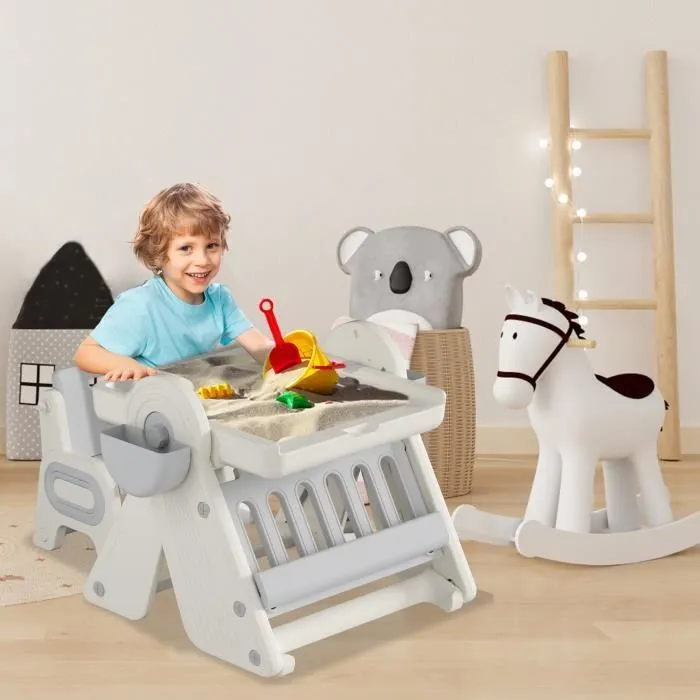 UISEBRT Table pour Enfant avec Chaise Tableau à Dessin Magnétique & Espace de Rangement & Plateau Inclinable Charge max. 100KG-3