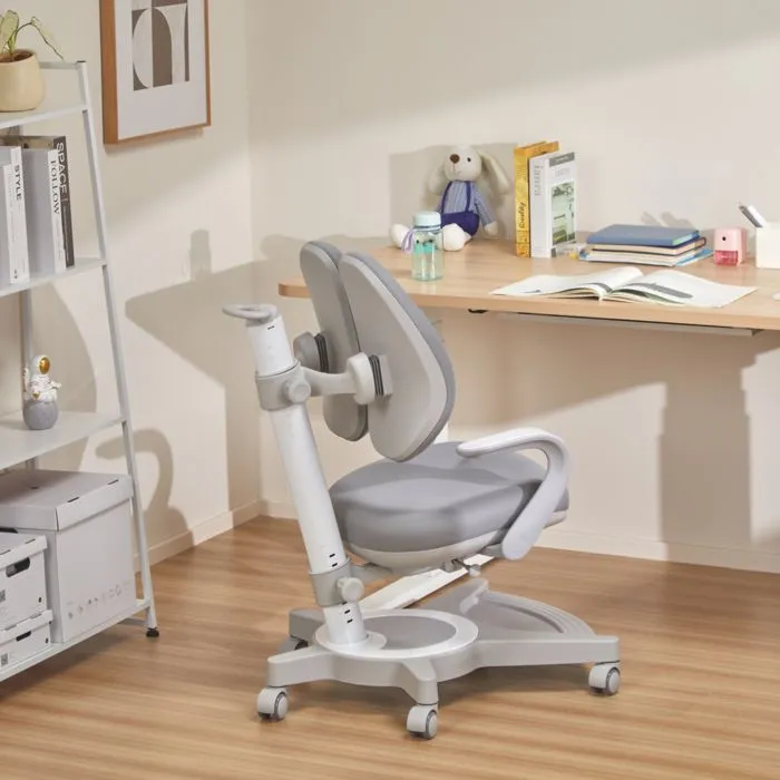 Chaise de bureau pour enfants Partille réglable gris-0