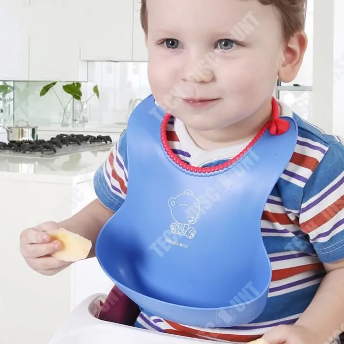 TD® bavoir bebe fille garcon coton recuperateur naissance absorbant 6 mois enfant souple maternelle eponge protege taches repas-2