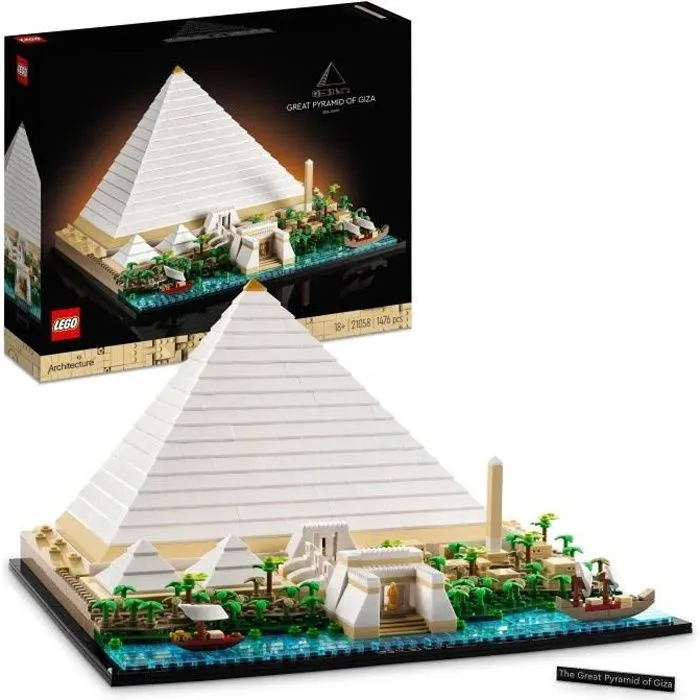 LEGO® 21058 Architecture La Grande Pyramide de Gizeh, Loisir Créatif Maquette à Construire, Monument du Monde et Décoration-0