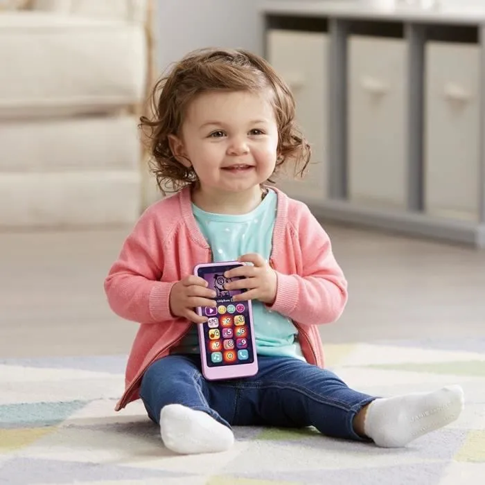 Téléphone Emoti'Fun - VTECH - Rose - Enfant 18 mois - 12 touches lumineuses et tactiles-2