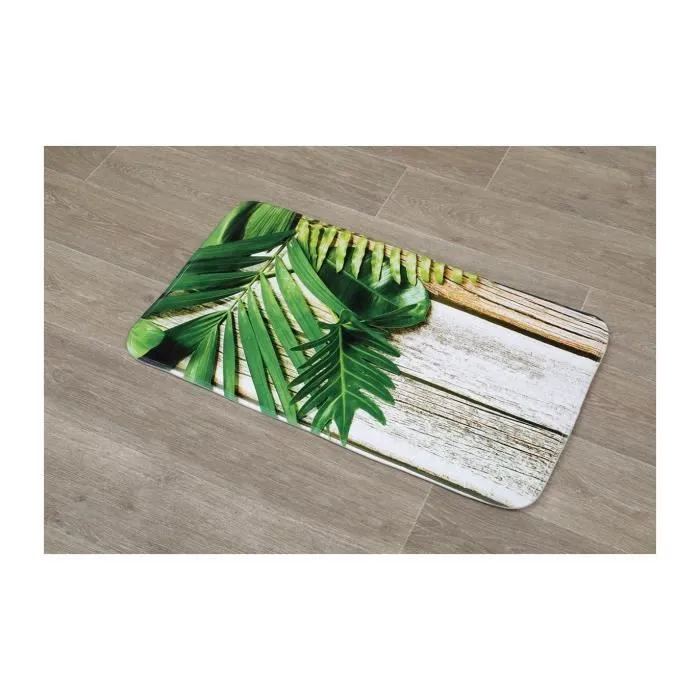 TENDANCE - Tapis de salle de bain en Microfibre 45 x 75 cm déco Kyoto-1