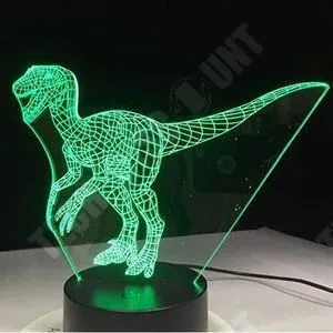 TD® Veilleuse Lampe 3D Lampe Dinosaure Bleu 7 Couleur Led Veilleuses Pour Enfants Touch Led Usb Table Bébé Sleeping Nightlight Room-1