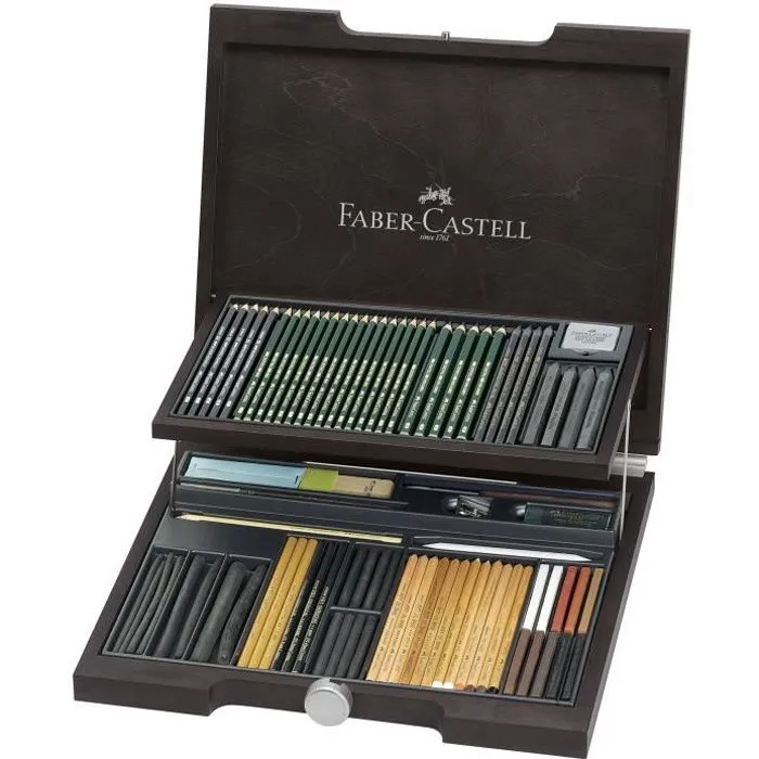FABER-CASTELL Coffret Crayon Pitt Monochrome assortiment-0