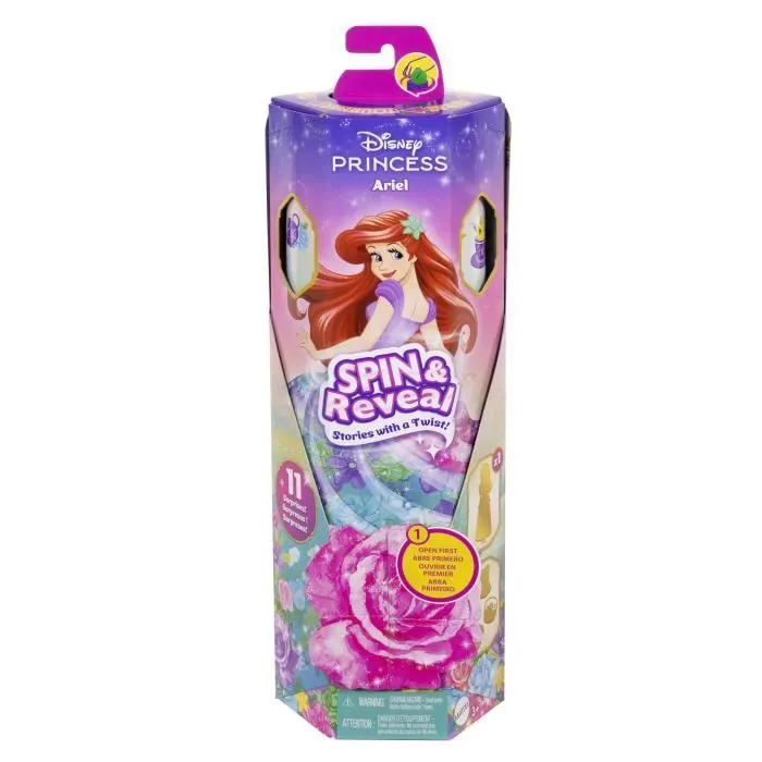 Spin & Reveal Ariel Mattel Poupée Disney Princesses avec 11 surprises HTV88-8