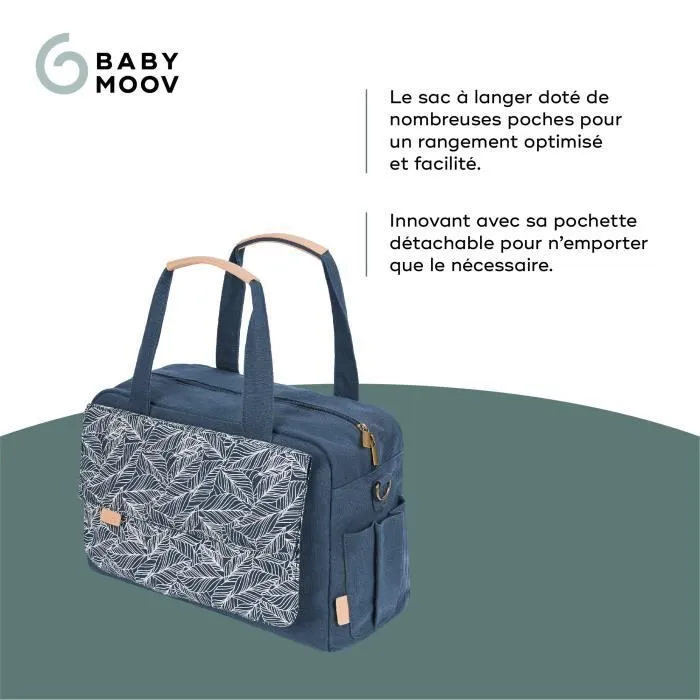 Babymoov Sac (à langer) Day to Day - Tendance et Fonctionnel, Capacité 23L, Nombreuses poches, 6 Accessoires inclus, Palm-2