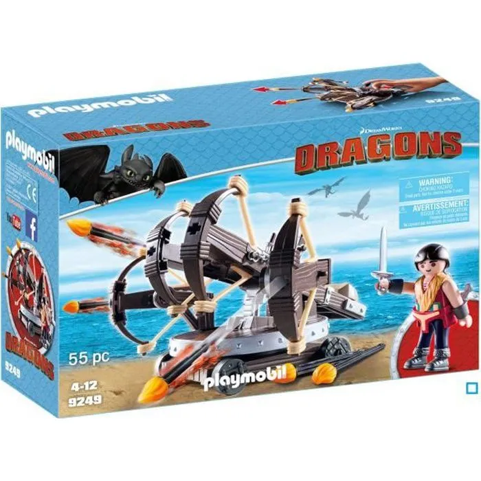PLAYMOBIL - Dragons Edition Limitée - Eret et Baliste à 4 Projectiles de Feu-0