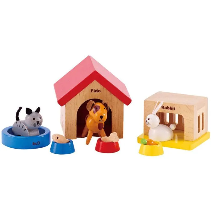 Famille d'animaux domestiques en jouet Hape E3455-1