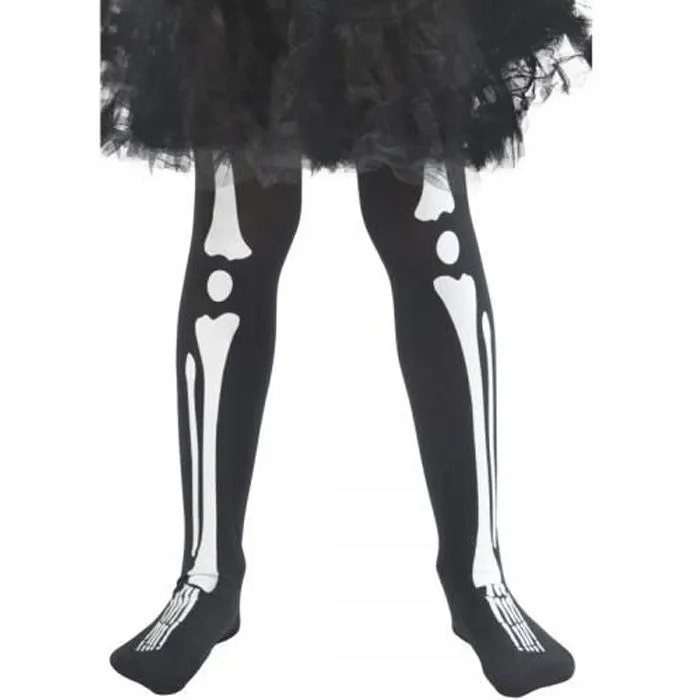 Collants squelette enfant Halloween-0