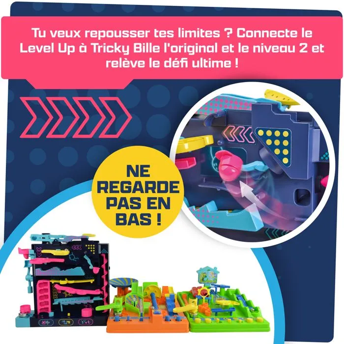 Jeu d'adresse - TOMY - T73535 - Tricky Bille Level Up - Labyrinthe vertical - 3 ans et plus-2