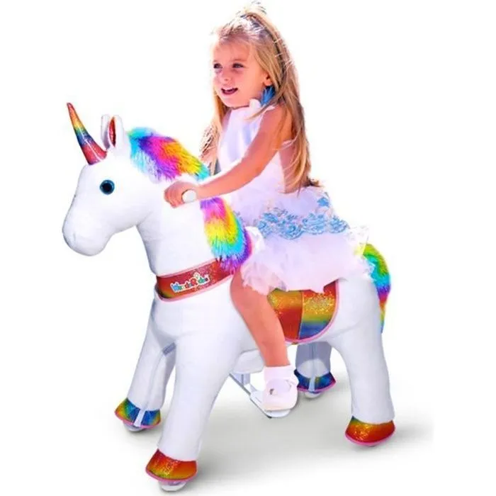Porteur Licorne WondeRides pour Enfant de 3 à 5 ans - Max 25 kg - Voiture Jouet à Roulettes-0