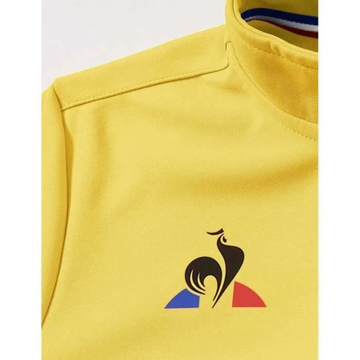Sweat à Capuche - Le Coq Sportif - Training N1 - Jaune Original - Manches Longues - Col Capuche-2