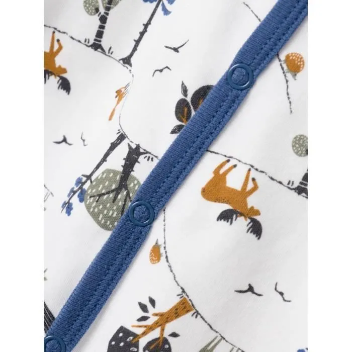 Grenouillère bébé garçon Name it Night W/F Forest - bright white - 4 mois-2