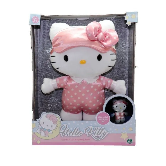 Hello Kitty, Peluche Bonne Nuit, Sons et lumières, 35 cm, Pour les enfants dès 3 ans, HKT10-3