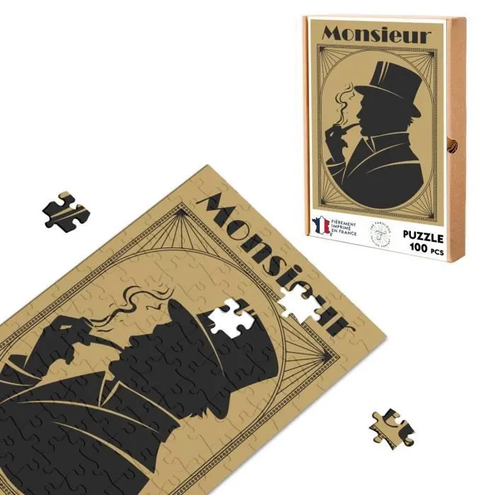Puzzle Classique 100 pièces Monsieur Homme Luxe Vintage Style-0