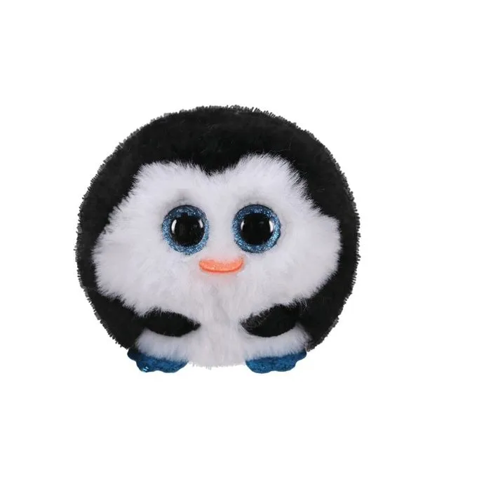 Peluche Ty Puffies - Ty - Waddles le pingouin - Noir - 3 ans - 7.5 cm-0