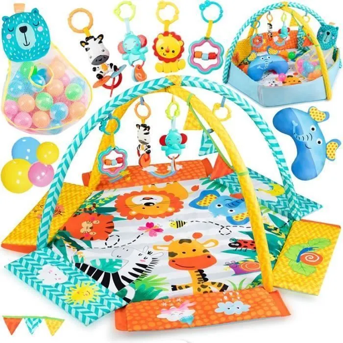 Tapis d'éveil Qkids Multi - Spacieux - Arche à jouets - Sensoriels jouets - Rose - 0 mois - Bébé-0