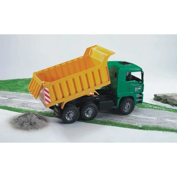 Camion Benne Man BRUDER 45cm Echelle 1/16 - Multicolore-1