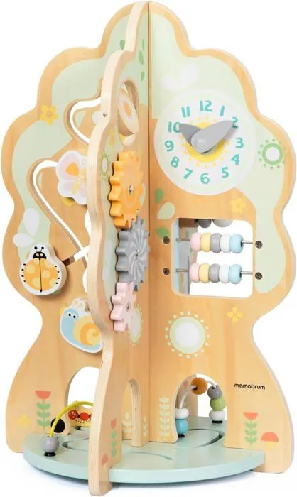 Jouet d'Activité Éducatif - Mamabrum - Forme d'arbre - 10 en 1 - Miroir - Engrenages - Horloge-5