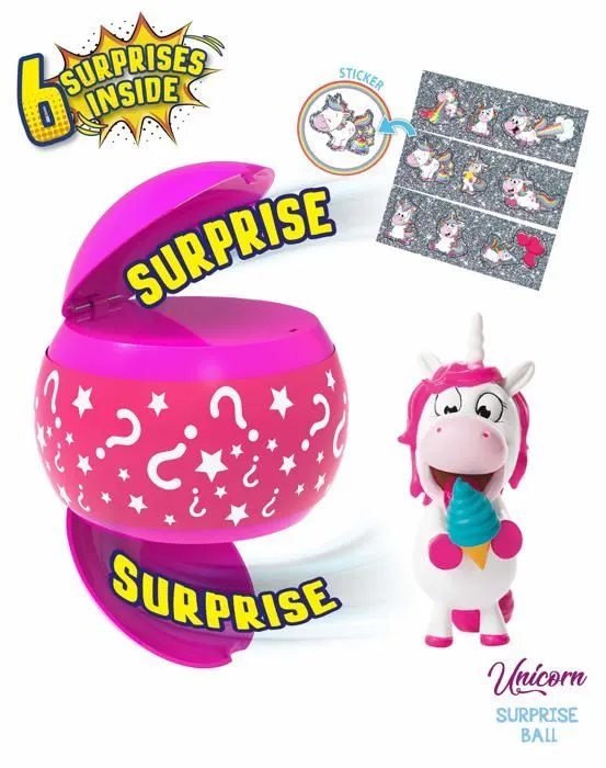Craze - 20371 - Ball Unicorn Jouet Oeuf Surprise Figurine Licorne Bijoux Enfant Petits Cadeaux Fille , Multicolore-2