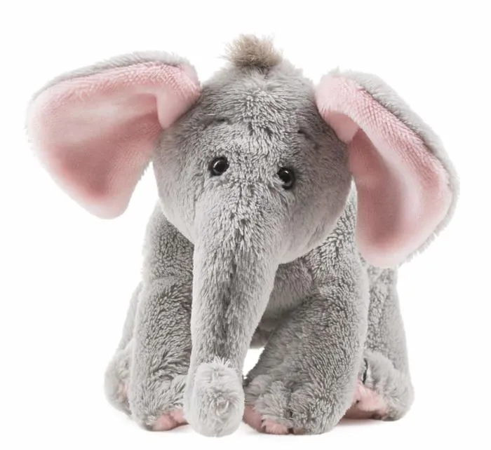 Peluche - BabySugar - 5190 - Élégant éléphant rose - Taille XS 13 cm - Lavable en machine-0