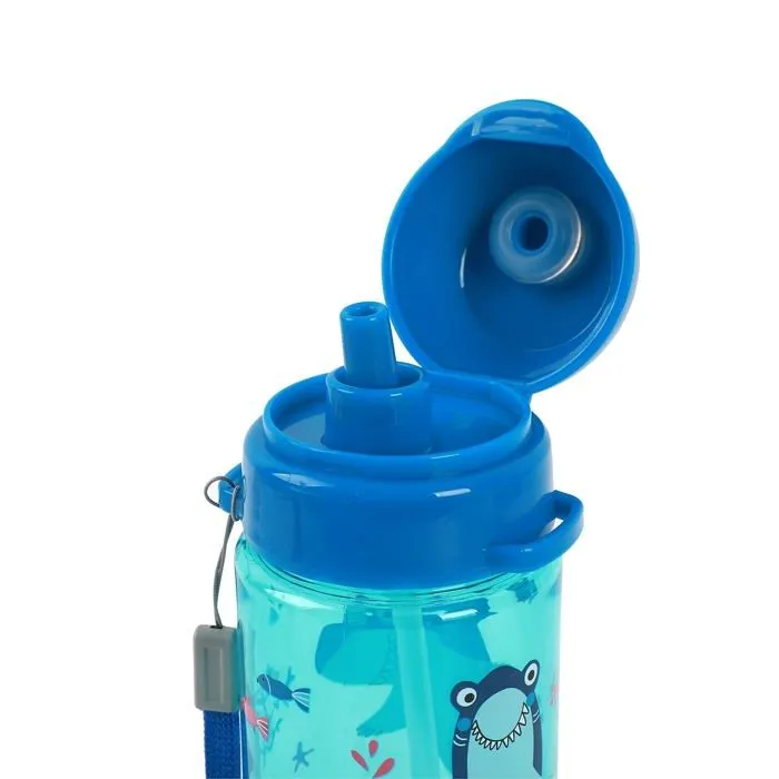 Lunch box - boite a repas Idrink (R) - Gourde 400 ml avec paille pour enfant (SHARK)-1