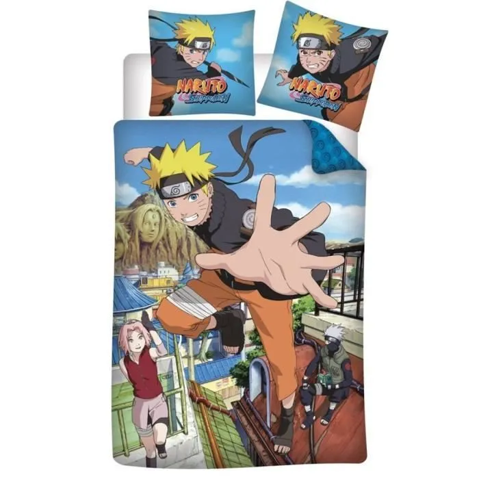 Parure de lit - Naruto - Coton - 140x200 cm - 2 pièces - Oeko Tex-0