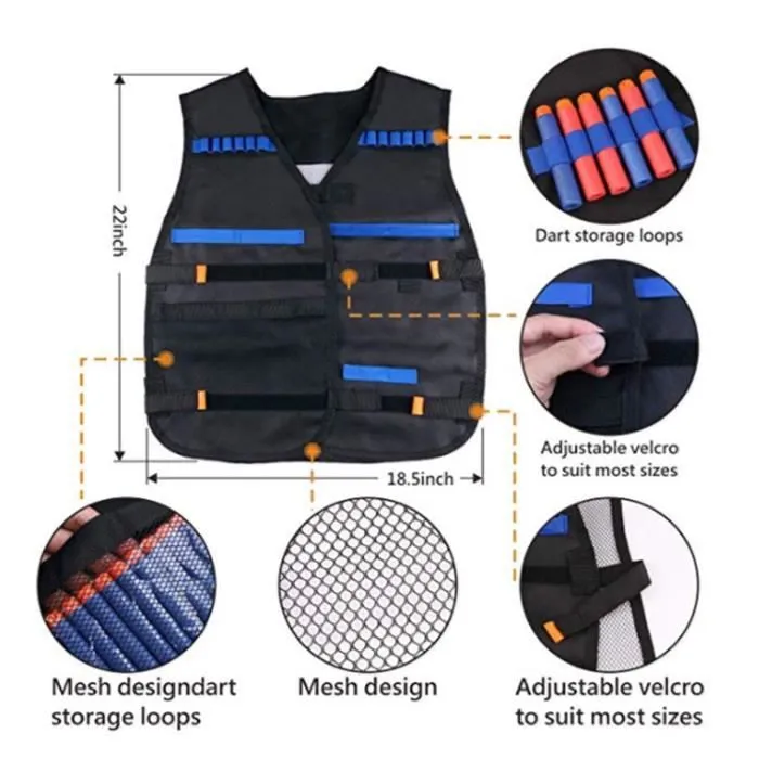 Gilet Tactique PIMPIMSKY 2 Pack Nerf N-strike Elite - Accessoires-2