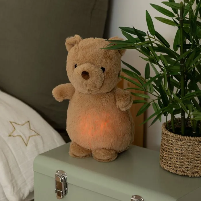 Veilleuse Enfant Multifonctions "Peluche" 27cm Marron-3