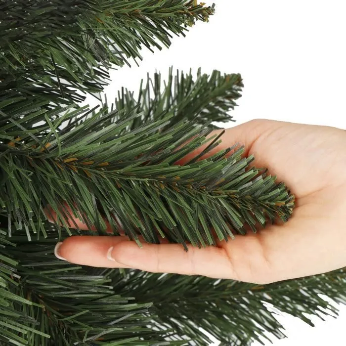 Sapin de Noël artificiel - SPRINGOS - 100 cm - Vert avec tronc naturel - PVC, PE - Intérieur-3