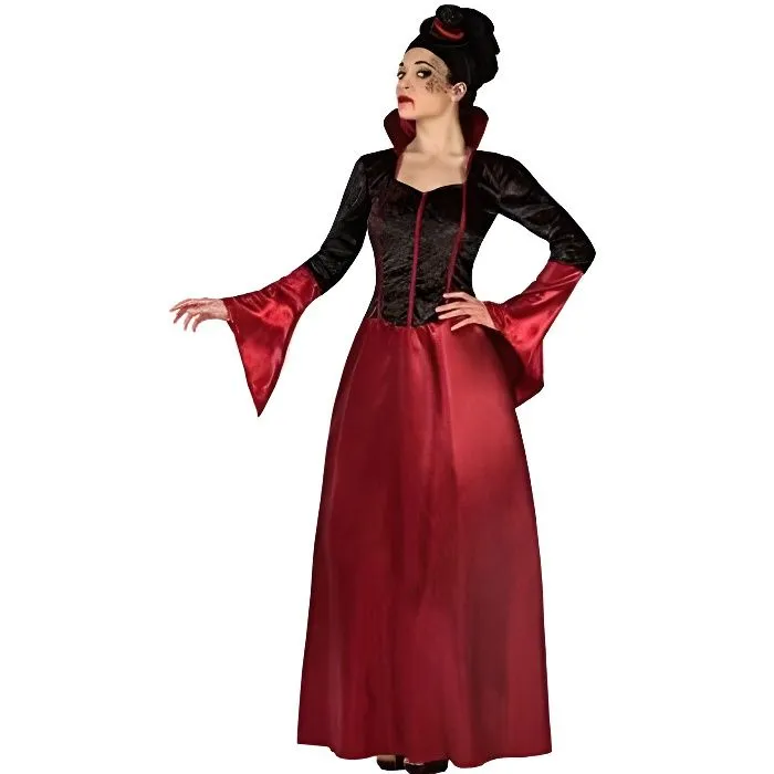 Déguisement de vampiresse adulte ATOSA - 19482 - robe rouge - intérieur-0
