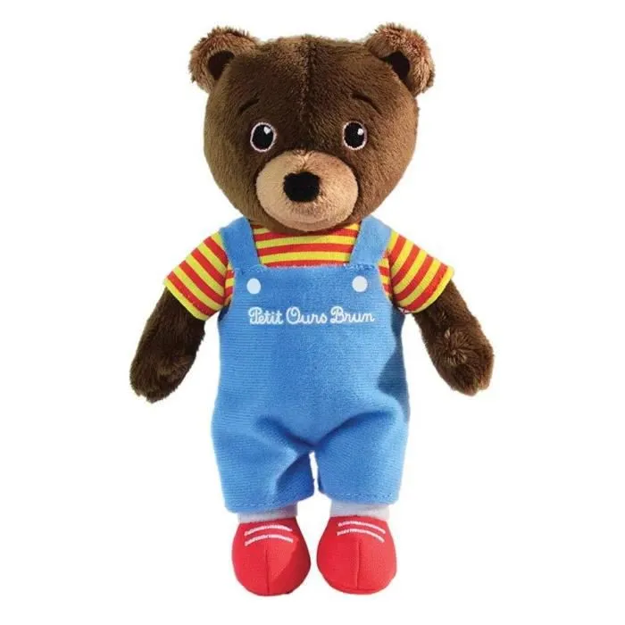 Peluche - JEMINI - Petit Ours Brun - 17 cm - Douce et facile à attraper-0