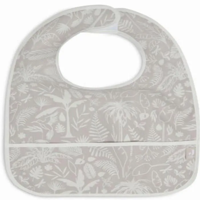 Bavoir Imperméable Botanical Nougat (2pcs) - Gris - Jollein-1