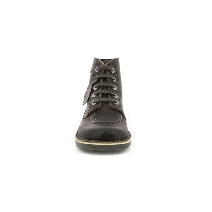 Bottillons - KICKERS - Kick Col - Marron - Cuir - Compensé-4