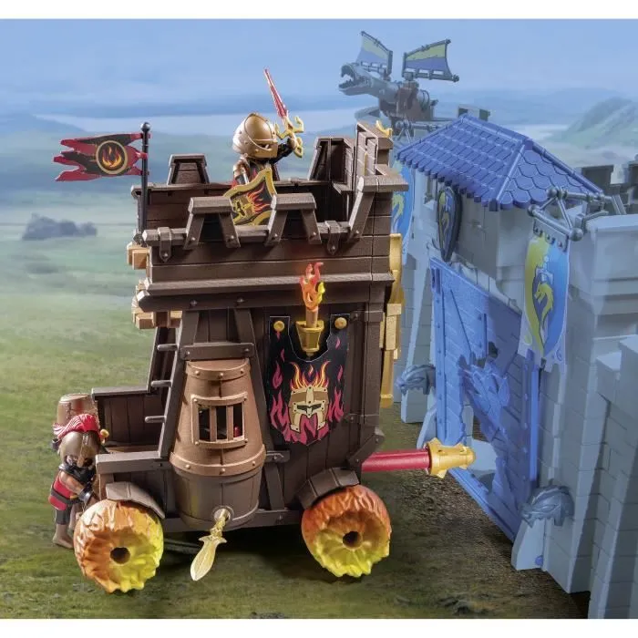 PLAYMOBIL 71643 Char de combat avec canon des Burnham Raiders, Novelmore, 68 pièces, Dès 4 ans-2