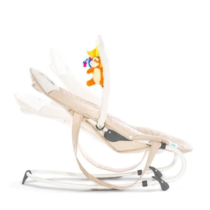 Transat bébé Bungee Deluxe - HAUCK - Winnie l'ourson - Avec arche jouet - Musical - Beige-2