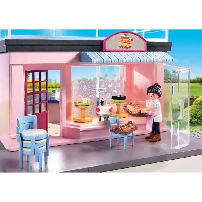 PLAYMOBIL - City Life La Ville - Salon de thé - 3 personnages - Accessoires inclus-3