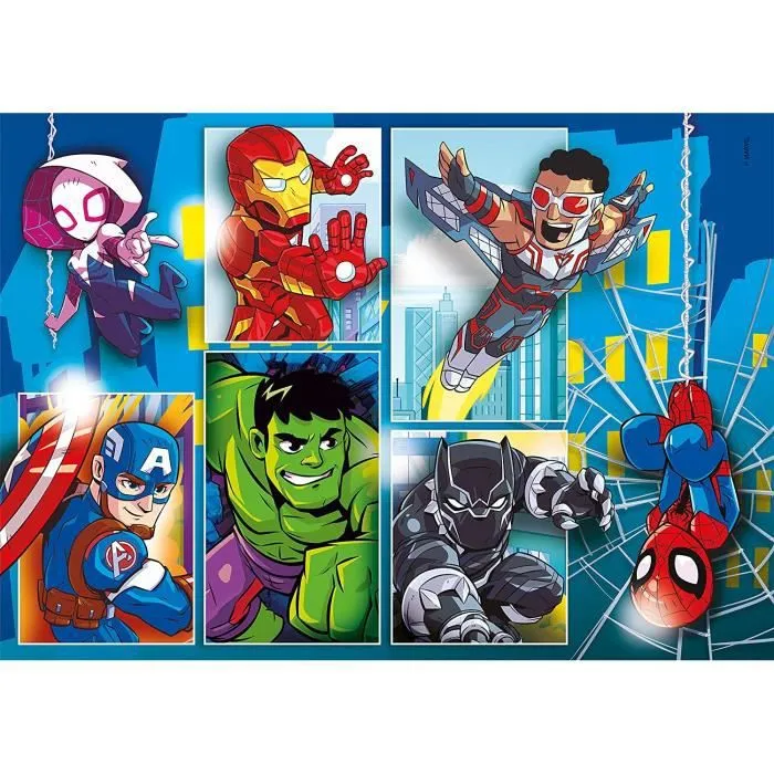 Puzzle Marvel Superhero - Clementoni - 2x20 pièces - Pour enfants de 3 ans et plus-2