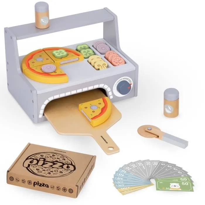 Set de cuisson pour pizza en bois-0