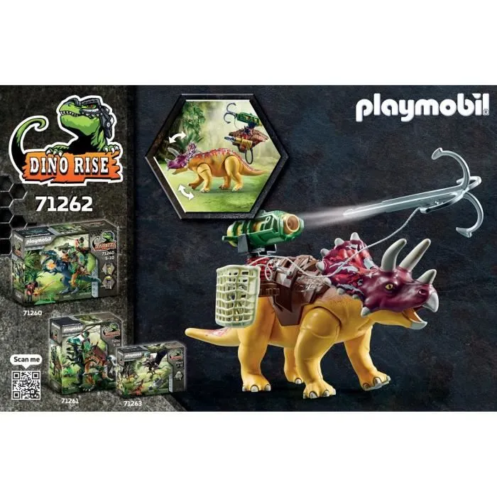 PLAYMOBIL - Dino Rise - Tricératops et soldats - Mixte - 5 ans - 37 pièces-7