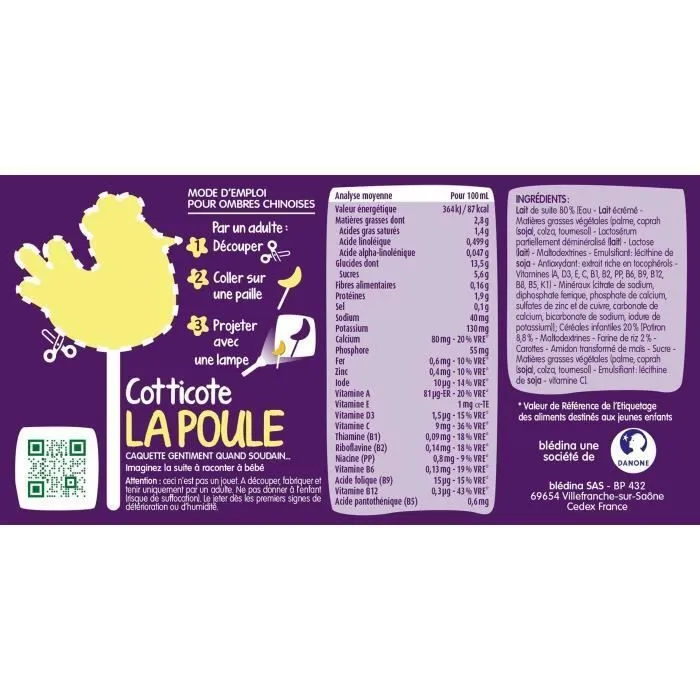Blédina Blédîner, Céréales bébé Lactées, Dès 6 Mois, Légumes, Potiron, 250 ml-2