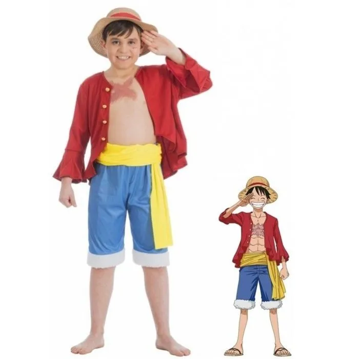 Déguisement Luffy One Piece garçon 7-8 ans (128 cm)-2