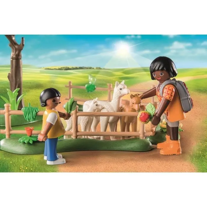 PLAYMOBIL 71251 Enclos à alpagas et randonneurs, Country La Ferme, 56 pièces, Dès 4 ans-2
