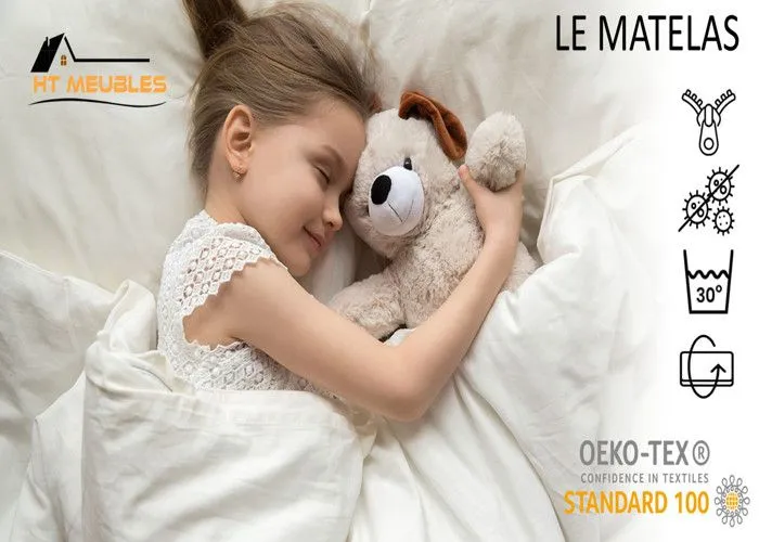 Lit enfant fille Calèche de Princesse avec matelas et sommier inclus - 140 cm x 70 cm-2