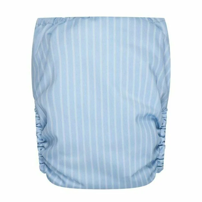 Bumbuns - Couche lavable à scratch TE1 - Stripes Blue Sky - Insert intégré-1